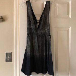 En Creme black chambray dress. Size S.